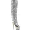 Pleaser - BEJEWELED3019RSF7 Cuissardes à plateforme - Chaussures de pole dance - Couleur argent Product image